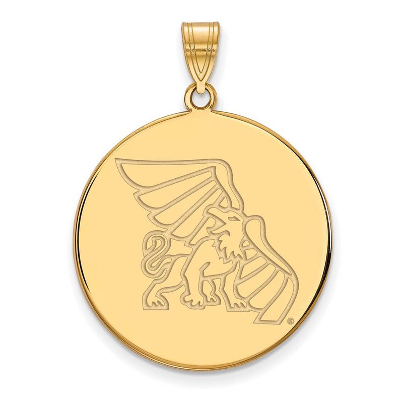14k Gold Plated Silver Missouri Western State Xl Disc Pendant